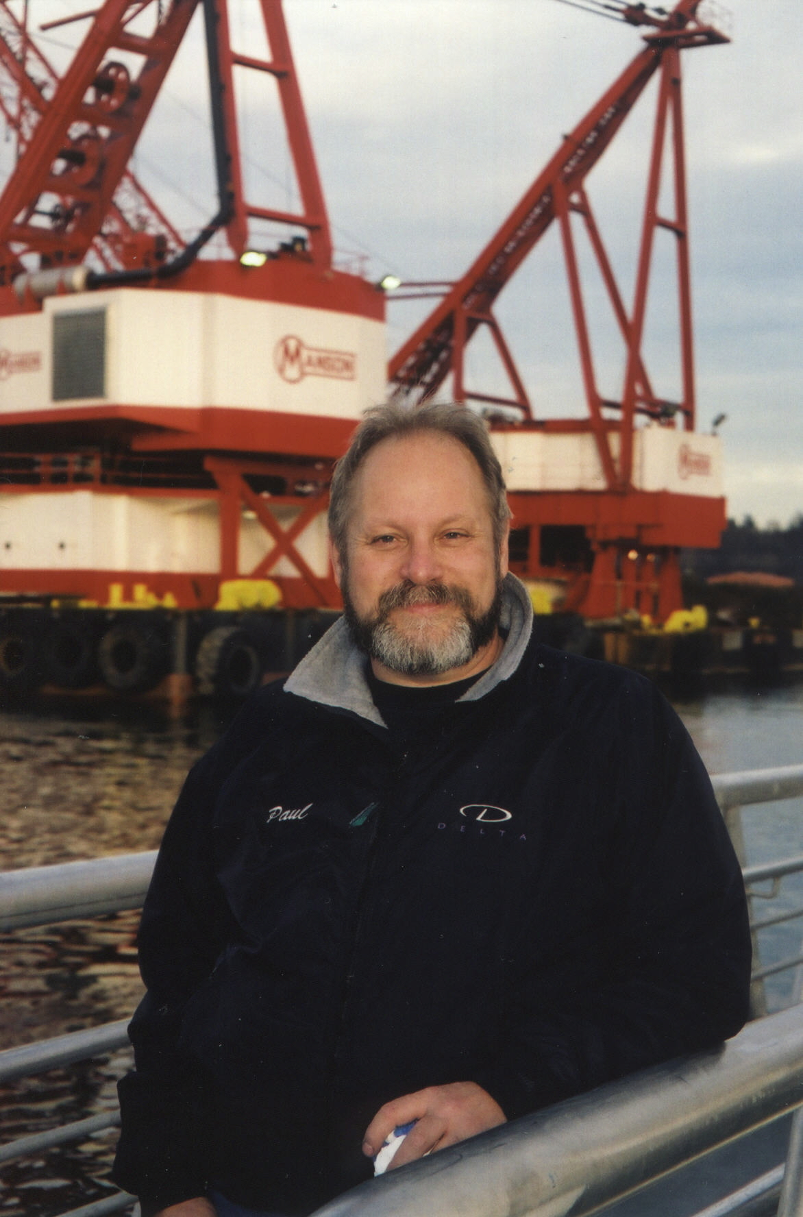 Paul Casura at the Delta Marine waterfront