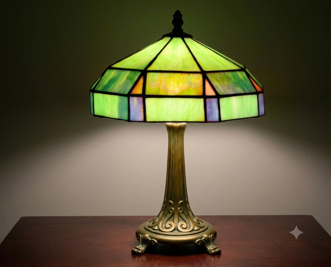 The stained glass lamp Paul built in 1981