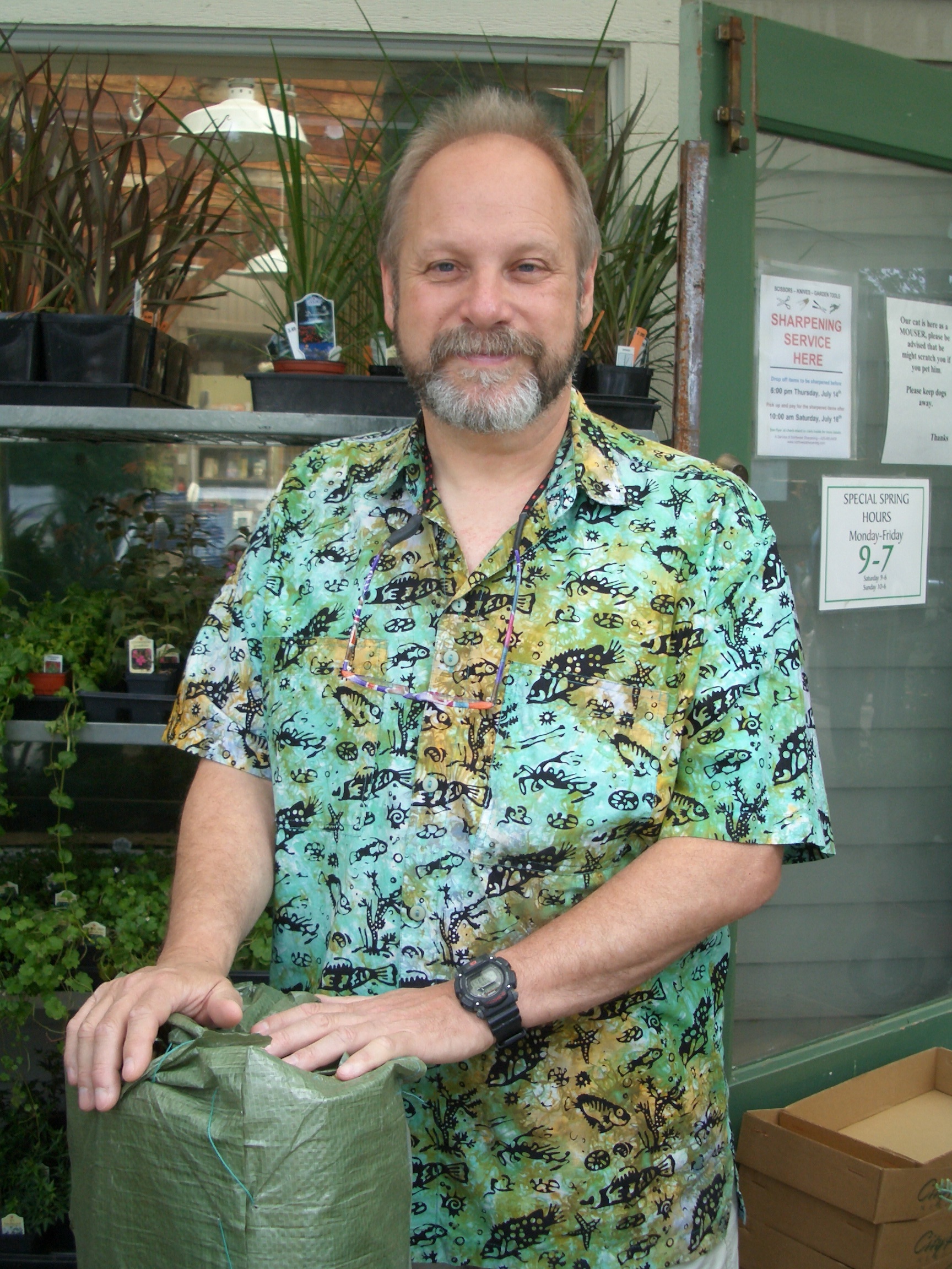 Paul in one of his beloved Hawaiian shirts