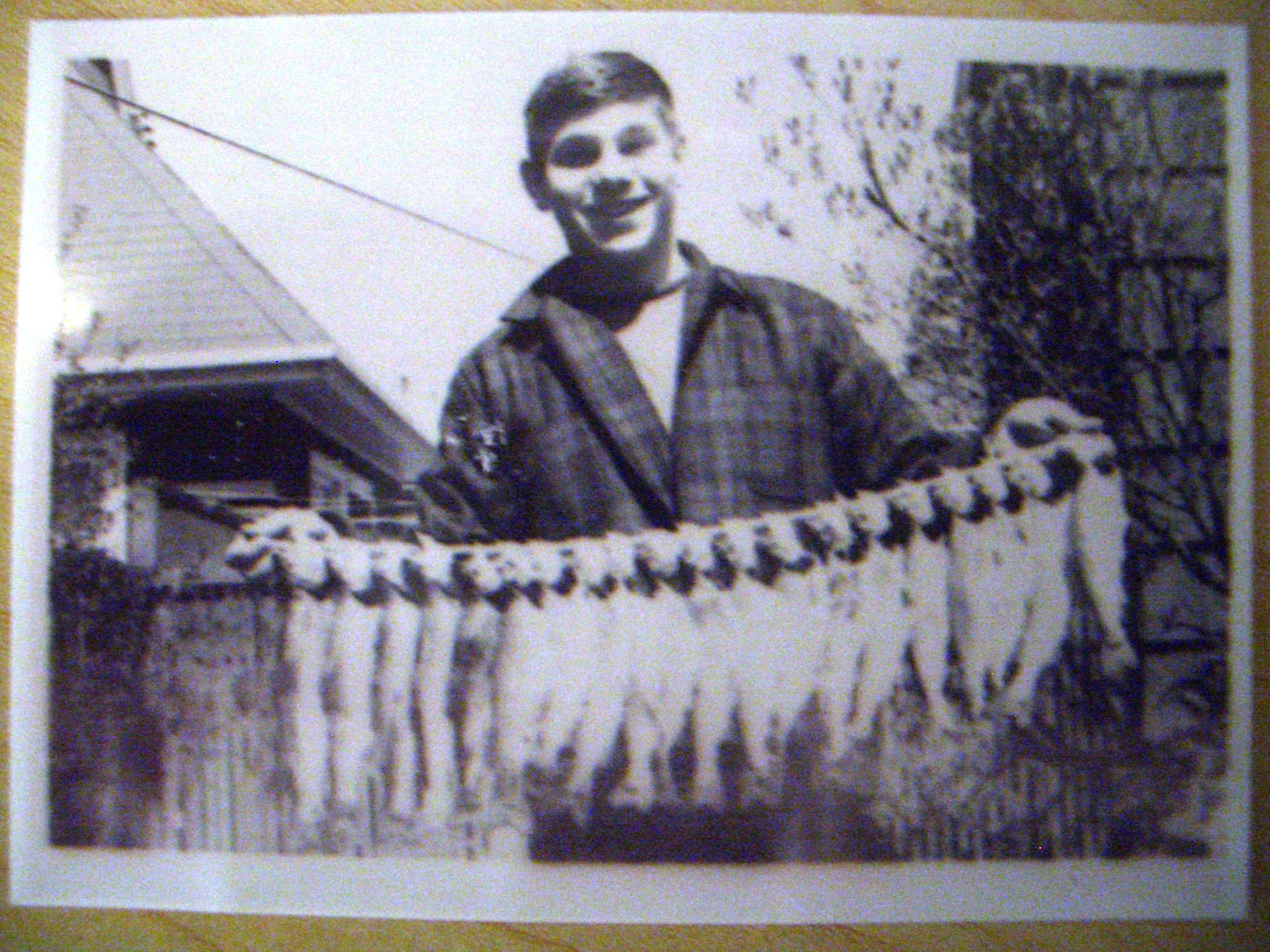 Young Paul with his fish haul
